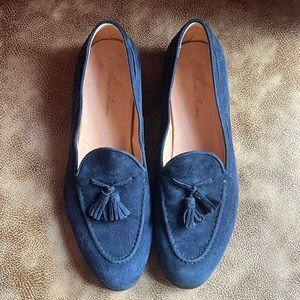Brooks Brothers Blue Suede Tassel Loafers
